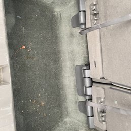 The back of our van AFTER taking it to be cleaned.