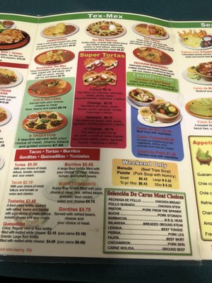 Menu photo 2 Taqueria El Dorado Houston, TX