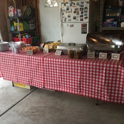 Smilin Clyde's Hot Dogs - Engagement Party Set-Up