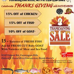 Famous Meats - THANKS GIVING Sale - Entire NOVEMBER!!!