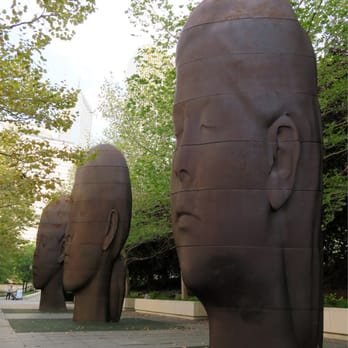 Millennium Park - Jaume Plensa; Ines, Laura, Paula; 20' high; cast iron; 2015 - Parks Near Me - Chicago, Illinois Millennium Park - Jaume Plensa; Ines, Laura, Paula; 20' high; cast iron; 2015 - Parks Near Me - Chicago, Illinois