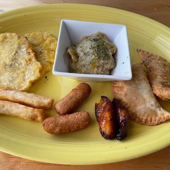 La Cubana - Appetizer Sampler- tostones, mofongo, yuca frita, croquetas, maduros & empanadas. - Cuban Near Me - Marietta, Georgia La Cubana - Appetizer Sampler- tostones, mofongo, yuca frita, croquetas, maduros & empanadas. - Cuban Near Me - Marietta, Georgia