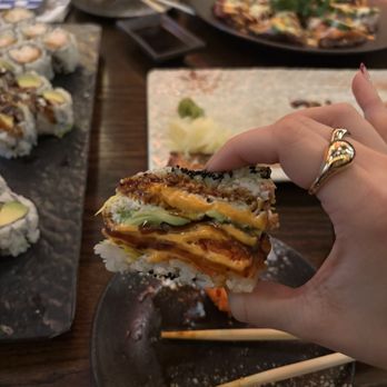 Hamachi 34 - Sushi sandwich (Pizza Roll) - Japanese Near Me - New York, New York Hamachi 34 - Sushi sandwich (Pizza Roll) - Japanese Near Me - New York, New York