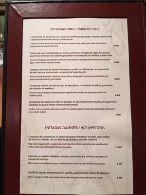 Menu photo 1 El Cid Santiago, RM Menu photo 1 El Cid Santiago, RM
