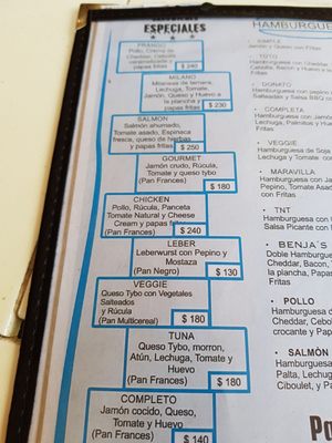 Menu photo 5 Benja's Carilo, C