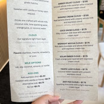 Origin Lab Coffee & Matcha - menu - Coffee & Tea Near Me - San Francisco, California