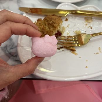 Hello Kitty Cafe - Loving the hello Kitty shaped sugar! - Themed Cafes Near Me - Santa Clara, California