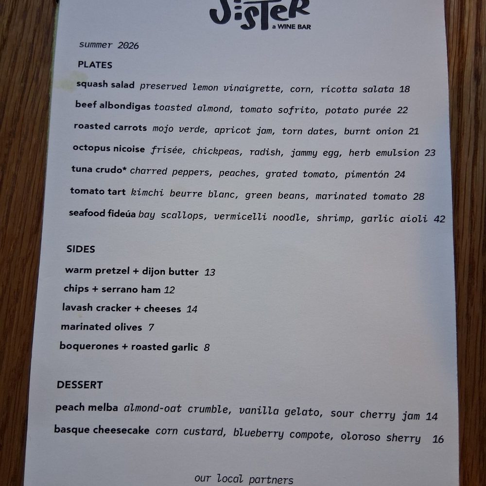 Kid Sister A Wine Bar - Another one of their menus. - Wine Bars Near Me - Phoenix, Arizona Kid Sister A Wine Bar - Another one of their menus. - Wine Bars Near Me - Phoenix, Arizona