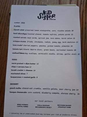 Menu photo 4 Kid Sister A Wine Bar Phoenix, AZ Menu photo 4 Kid Sister A Wine Bar Phoenix, AZ