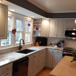 Richardson Painting and Faux Finishing - Kitchen cabinets painted gray