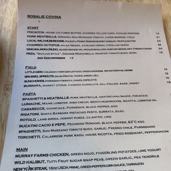 Rosalie - Menu - Italian Near Me - Covina, California Rosalie - Menu - Italian Near Me - Covina, California