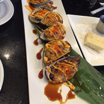 Sushi Pop - Baked mussels from their AYCE.. Huge portions! This is 2 orders! - Japanese Near Me - Fullerton, California Sushi Pop - Baked mussels from their AYCE.. Huge portions! This is 2 orders! - Japanese Near Me - Fullerton, California