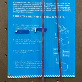 Movement - Taped over previously allowed bowline on their safety placard - Rock Climbing Near Me - Englewood, Colorado