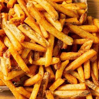 Five Guys - A close-up view of regular order of Five Guys fries. - Burgers Near Me - Virginia Beach, Virginia