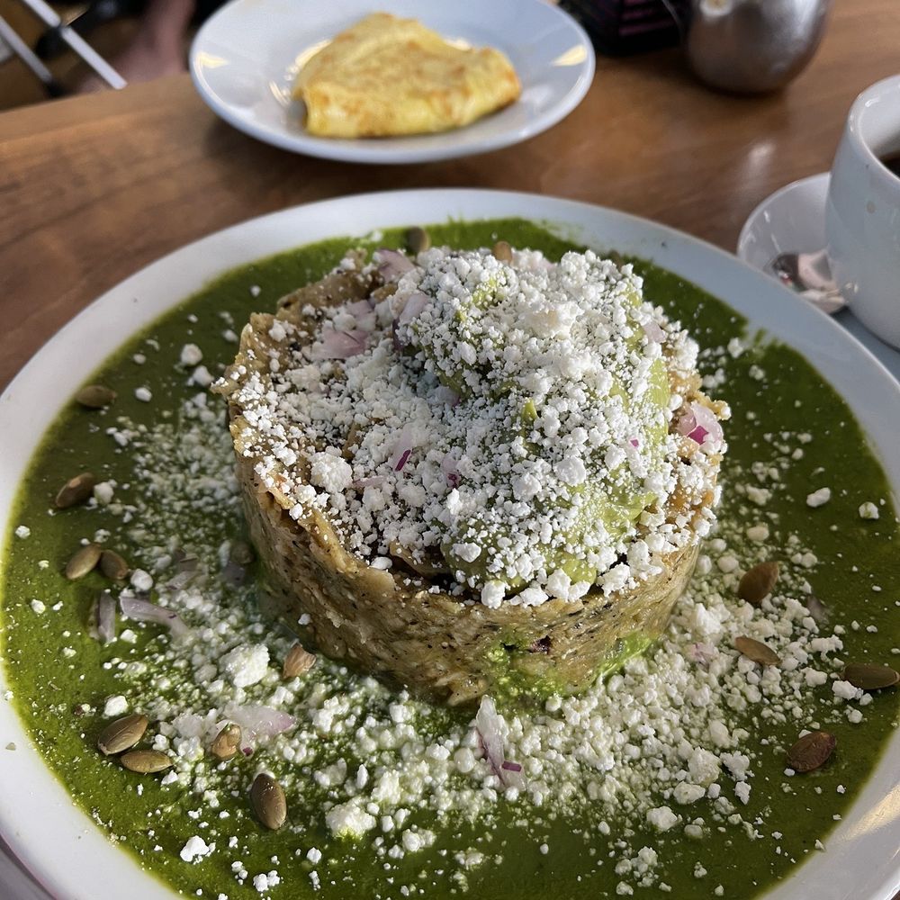 Anepalco Mexican Restaurant-Main - Chilaquiles verdes eggs on the side and no sour cream, mom's request yet still finger licking. - Coffee & Tea Near Me - Orange, California Anepalco Mexican Restaurant-Main - Chilaquiles verdes eggs on the side and no sour cream, mom's request yet still finger licking. - Coffee & Tea Near Me - Orange, California