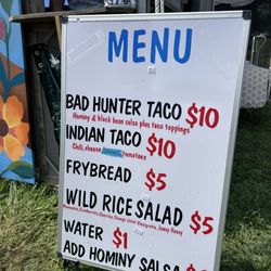 Ethnic Enrichment Festival - Native American menu