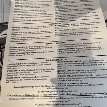 Rumrunners - Menu - Seafood Near Me - Cape Coral, Florida