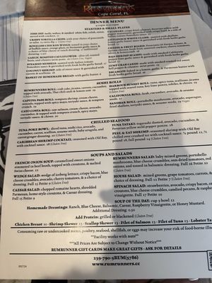 Menu photo 6 Rumrunners Cape Coral, FL