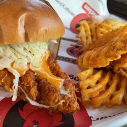 Hangry Joe’s Hot Chicken - Crispy Hot Nashville Chicken Sandwich W/ Waffle Fries