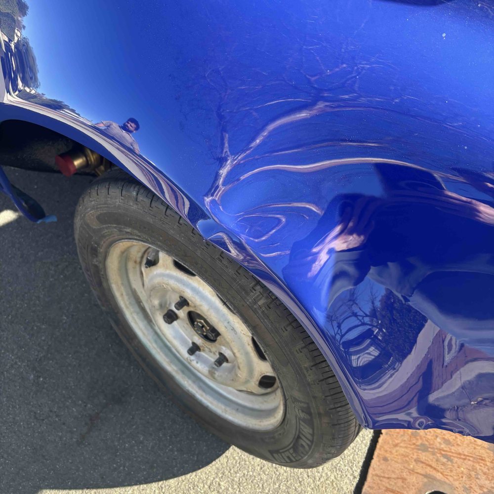 James Towing - You can see the damage in the rear flare here. Body was totally bent out of shape!!! - Roadside Assistance Near Me - Anahiem , California James Towing - You can see the damage in the rear flare here. Body was totally bent out of shape!!! - Roadside Assistance Near Me - Anahiem , California