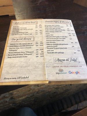 Menu photo 2 Abaceria del Postigo Seville, SE Menu photo 2 Abaceria del Postigo Seville, SE