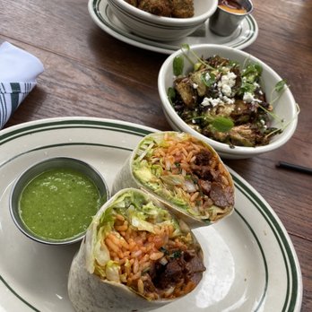 Tacuba Hell's Kitchen - Fried Brussels Sprouts, Queso Fresco Avocado Fries Steak Burrito - Mexican Near Me - New York, New York