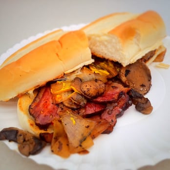 Gorilla Gourmet - Gorilla Grinder: Beef Brisket, Onions, Mushrooms, Pepperjack Cheese & Sriracha on a Toasted Bun. Awesome sandwich. - Street Vendors Near Me - Kalamazoo, Michigan Gorilla Gourmet - Gorilla Grinder: Beef Brisket, Onions, Mushrooms, Pepperjack Cheese & Sriracha on a Toasted Bun. Awesome sandwich. - Street Vendors Near Me - Kalamazoo, Michigan