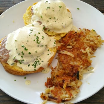 LowBrau - No clue they had breakfast but their Sausage Benedict will bring me back again! - German Near Me - Sacramento, California