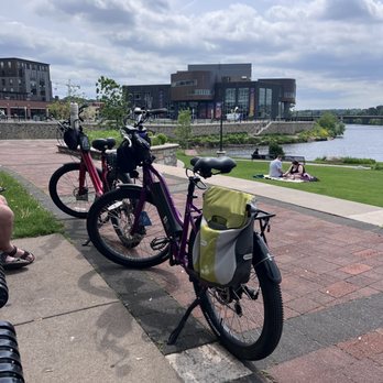 Phoenix Park - Biking, of course!  But have to stop and enjoy Phoenix Park - Farmers Market Near Me - Eau Claire, Wisconsin