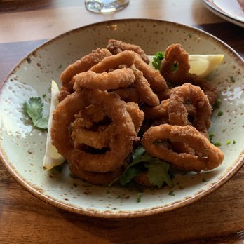 Fred's House - Pretzel breaded calamari - Seafood Near Me - Cancún, ROO Fred's House - Pretzel breaded calamari - Seafood Near Me - Cancún, ROO