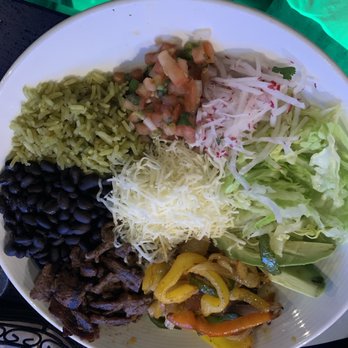 La Calle - burrito bowl with add fajita veggies. yum - Mexican Near Me - Folsom, California