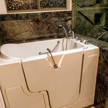 Avonti Kitchen & Bath - My client chose a Rain Forest TruStone tub surround for her walk in tub. - Kitchen & Bath Near Me - Phoenix, Arizona