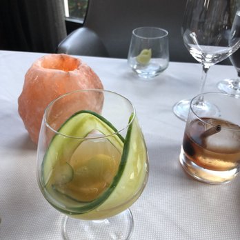 Salt - Green with Envy:  Angels Envy Bourbon with St. Germaine, and muddled cucumber - New American Near Me - Amelia Island, Florida