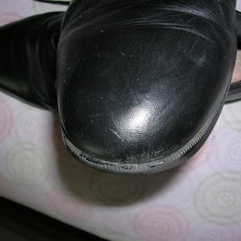 Jim The Shoe Doctor - Crappy toe glueing job! - Shoe Repair Near Me - Eugene, Oregon