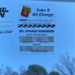 Take 5 Oil Change