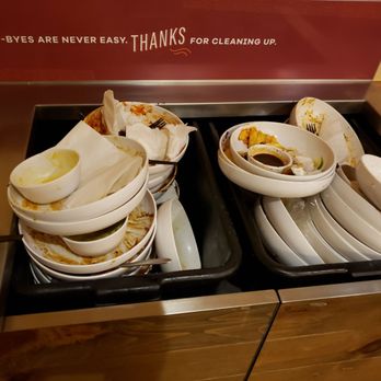 Noodles and Company - This is disgusting - in the dining room. They aren't even busy. If I saw this before I ordered I would have left. Piles of dirty dishes. - Noodles Near Me - Aurora, Colorado Noodles and Company - This is disgusting - in the dining room. They aren't even busy. If I saw this before I ordered I would have left. Piles of dirty dishes. - Noodles Near Me - Aurora, Colorado