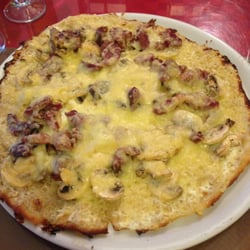 La Gondole - Pizza magret, champignons, poivrons et oignons
