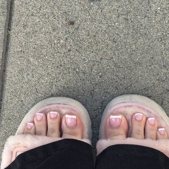Ana Hair & Nails - Gel French tip pedicure - Nail Salons Near Me - Long Beach, California Ana Hair & Nails - Gel French tip pedicure - Nail Salons Near Me - Long Beach, California