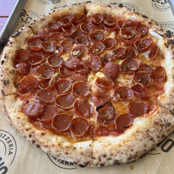 DeSano Pizzeria Napoletana - Hot honey pepperoni pizza - Pizza Near Me - Austin, Texas DeSano Pizzeria Napoletana - Hot honey pepperoni pizza - Pizza Near Me - Austin, Texas