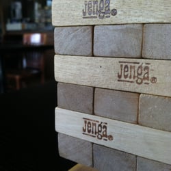 Rock Creek Coffee House - Play a game of Jenga while you patiently await a Cheese Crispy!