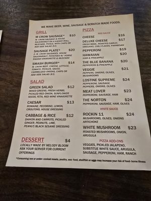 Menu photo 2 M. Crow Lostine, OR