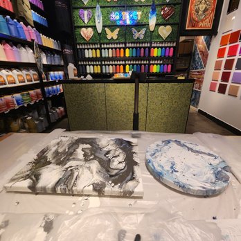 Abstract Orlando - Our finished pieces & we happened to be at the first table! - Art Galleries Near Me - Orlando, Florida