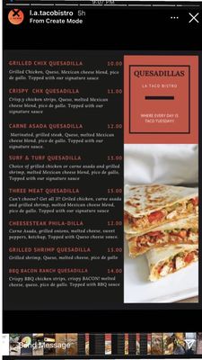 Menu photo 1 L A Taco Bistro Chester, PA Menu photo 1 L A Taco Bistro Chester, PA