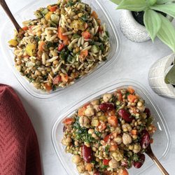 Clean Eats - Orzo Lentil and Pure Protein Gabby's Garden Salads