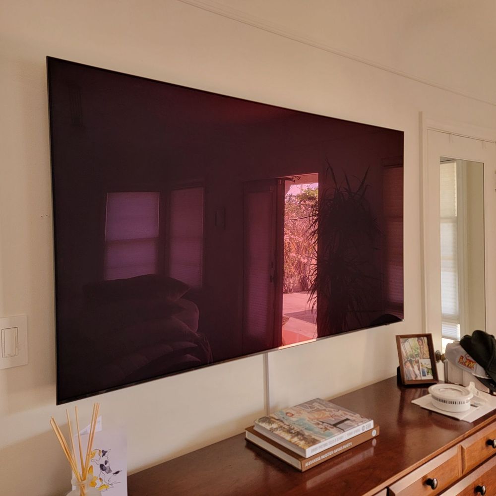 Techinstall Solutions - 65inch hung in bedroom on flat mount. - TV Mounting Near Me