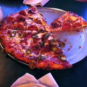 Stadium Pizza - Pepperoni, bacon, and one half w/ jalapeño. - Pizza Near Me - Temecula, California Stadium Pizza - Pepperoni, bacon, and one half w/ jalapeño. - Pizza Near Me - Temecula, California