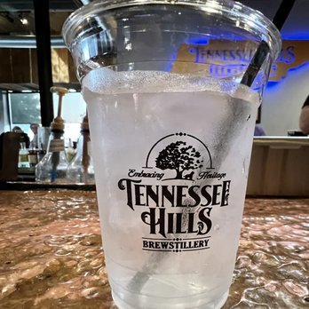 Tennessee Hills Brewstillery - Water cup with logo - Brewpubs Near Me - Johnson City, Tennessee Tennessee Hills Brewstillery - Water cup with logo - Brewpubs Near Me - Johnson City, Tennessee