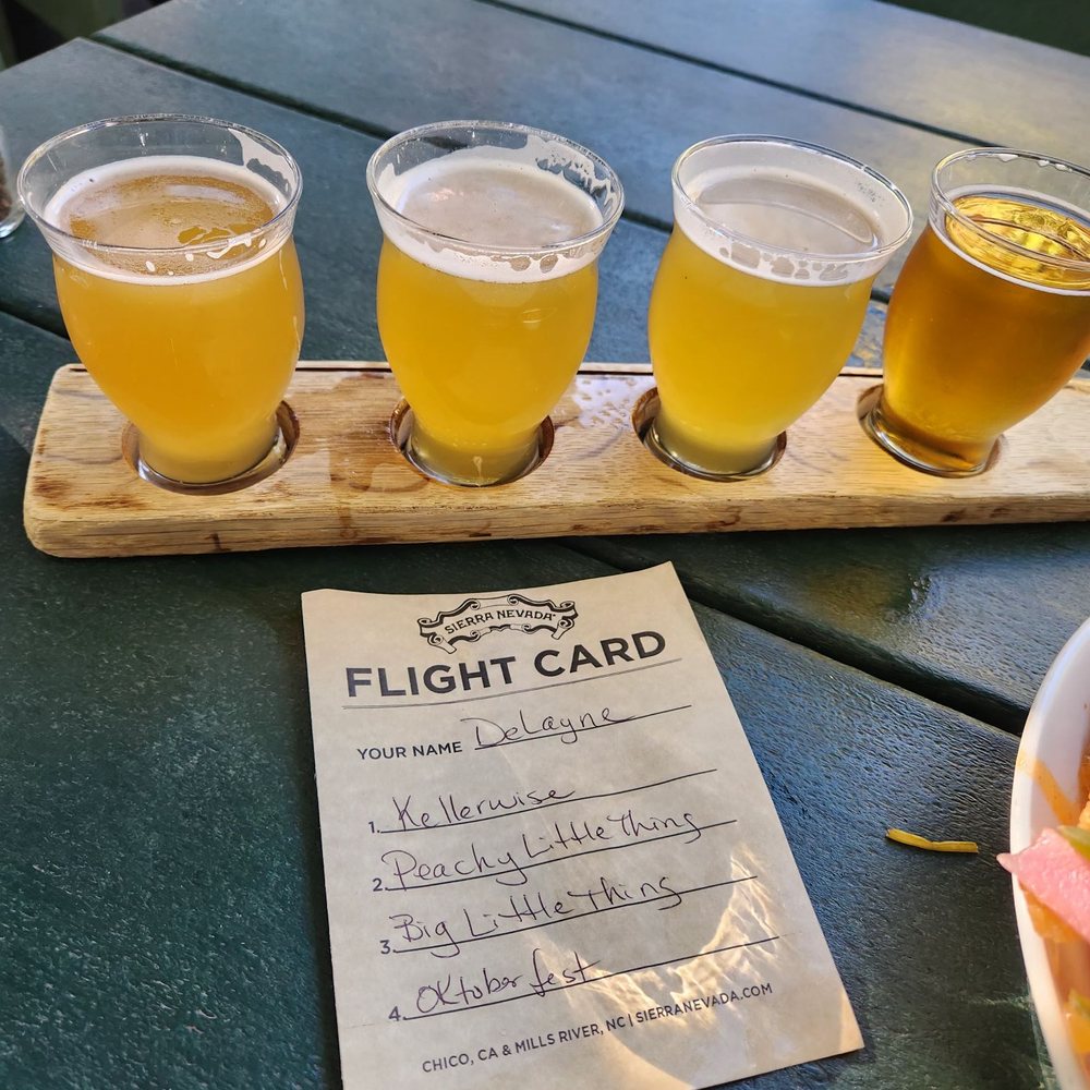 Sierra Nevada Brewing - Beer flight 4oz pours - Breweries Near Me - Chico, California Sierra Nevada Brewing - Beer flight 4oz pours - Breweries Near Me - Chico, California