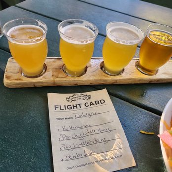 Sierra Nevada Brewing - Beer flight 4oz pours - Breweries Near Me - Chico, California