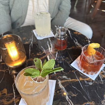 Sky Room - Margarita, Manhattan and Just Peachy cocktails....all delicious! - American Near Me - Long Beach, California Sky Room - Margarita, Manhattan and Just Peachy cocktails....all delicious! - American Near Me - Long Beach, California